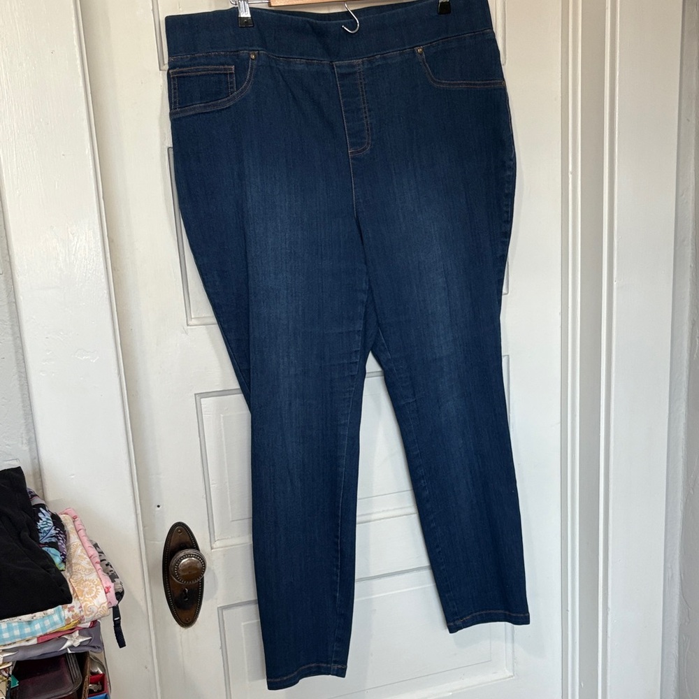 KEREN Hart - Dark Blue Stretchy Ankle Jeans size 2X